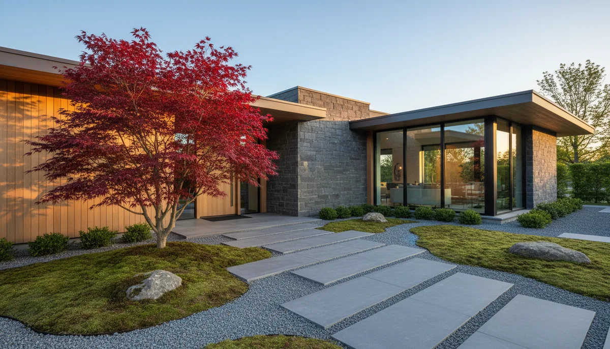 Arbre devant maison feng shui : essences, placement et énergie du jardin