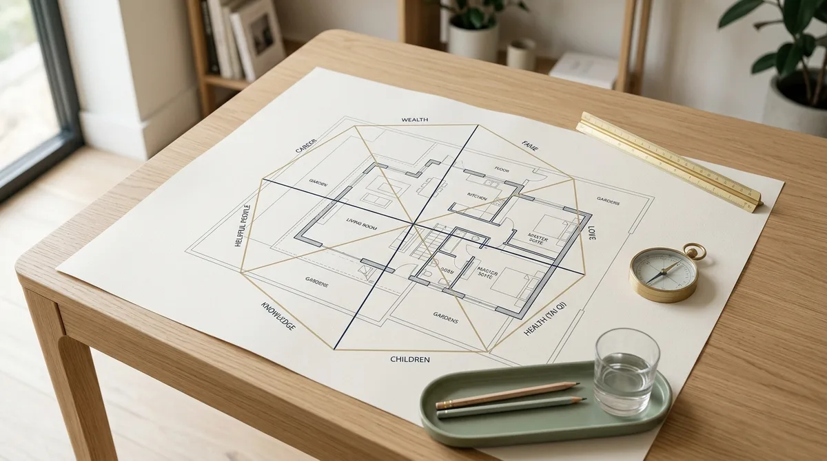 Plan maison feng shui idéal : bagua, centre de la maison et placement des pièces